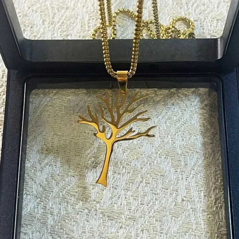 Leafless Tree Necklace GOLD